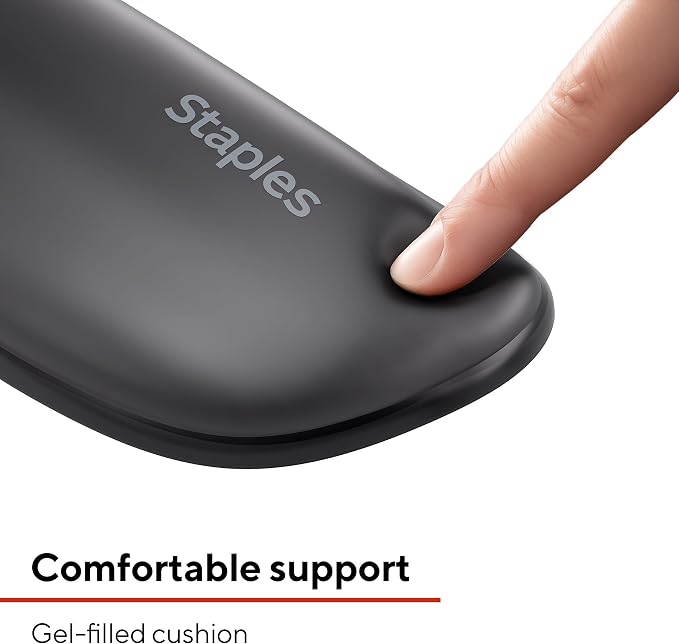 STAPLES Gel Keyboard Wrist Rest, Ergonomic Non‑Slip Wrist Support Cushion - Image 4