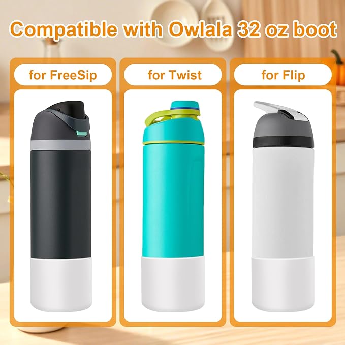 Silicone Water Bottle Boot and Bottle Drying Rack Compatible - Image 7