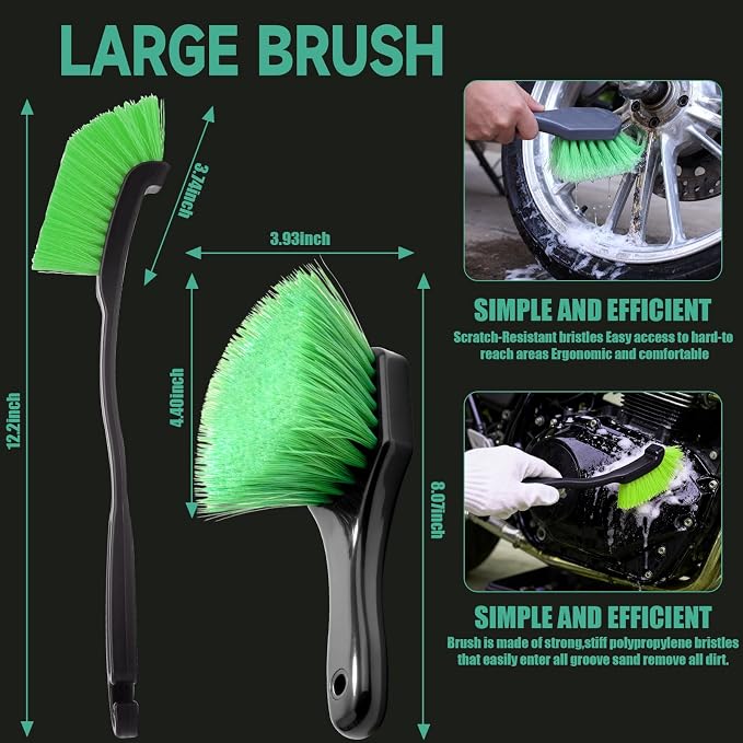 13PCS Motorcycle Cleaning Kit, Motorcycle Detailing Kit Overall Cleaner Tools - Image 3