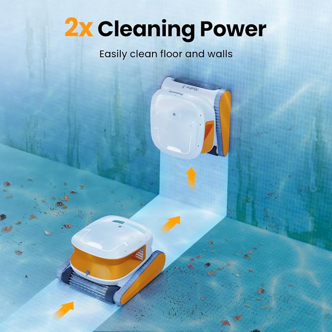 Hydro 3 Cordless Robotic Pool Cleaner, 150W Pool Vacuum - Image 5