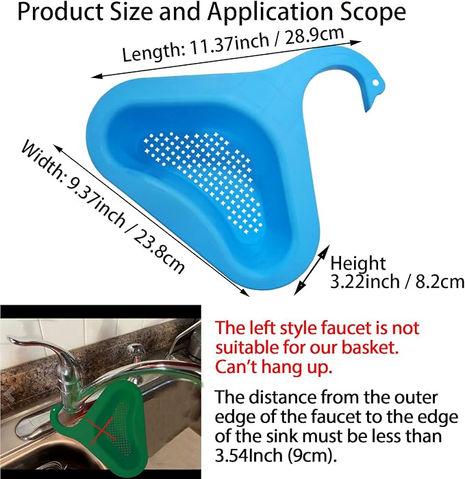 Kitchen sink drain basket swan drain rack, swan drain basket - Image 2