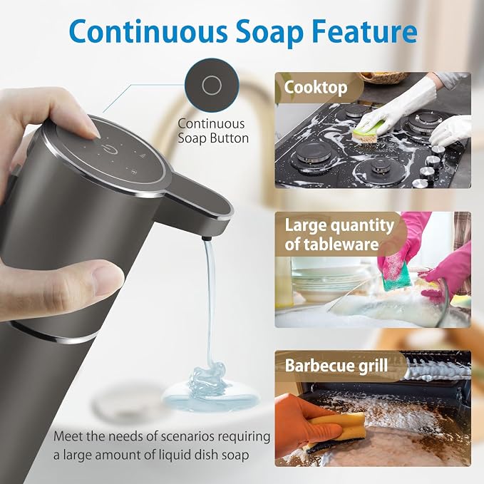 Automatic Liquid Soap Dispenser, 4-Level Adjustable, Wall Mount, USB - Image 4