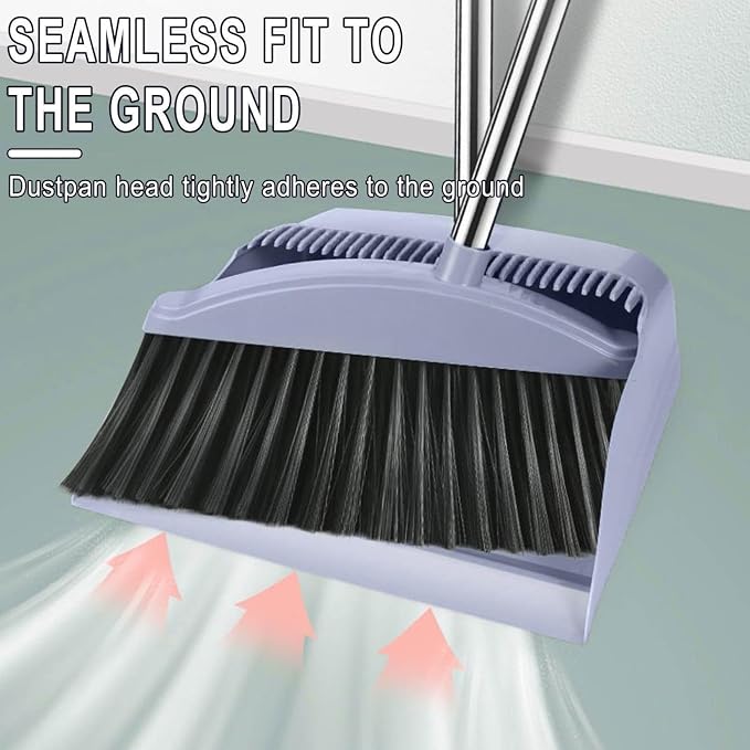 Broom with Dustpan Combo Set, Dust Pans with Long Handle, Small Brooms - Image 4