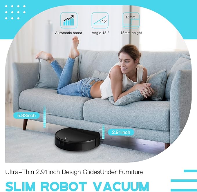 Robot Vacuum and Mop Combo, App/Alexa Control, Smart Robot Vacuum Cleaner - Image 6