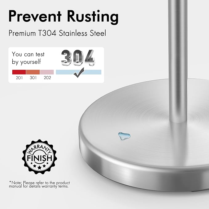 KES Toilet Paper Holder Stand SUS 304 Stainless Steel Rustproof Pedestal - Image 5