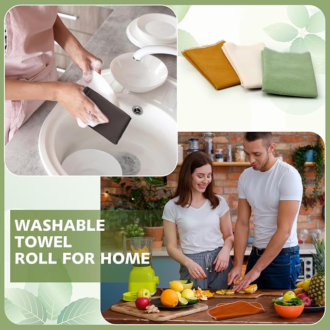 36 Pack Reusable Cleaning Cloths Washable Cotton Kitchen Dish Towels - Image 6