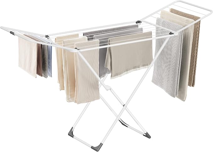 SONGMICS Clothes Drying Rack, Metal Laundry Drying Rack, Space-Saving, by SONGMICSbySONGMICSHOME