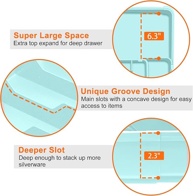 Silverware Organizer Expandable Silverware Drawer Organizer Adjustable Drawer - Image 4