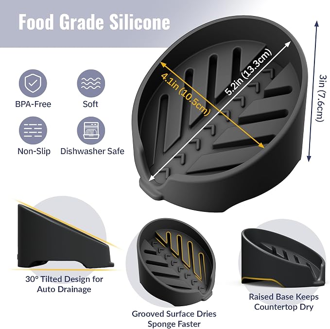 NiHome Silicone Sponge Holder Compatible - Image 4