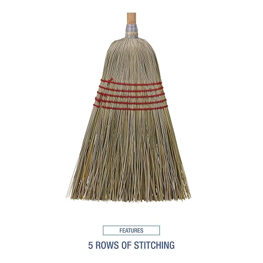 Boardwalk Corn/Fiber Brooms, Corn/Yucca Bristles, 53.5" Overall Length - Image 4