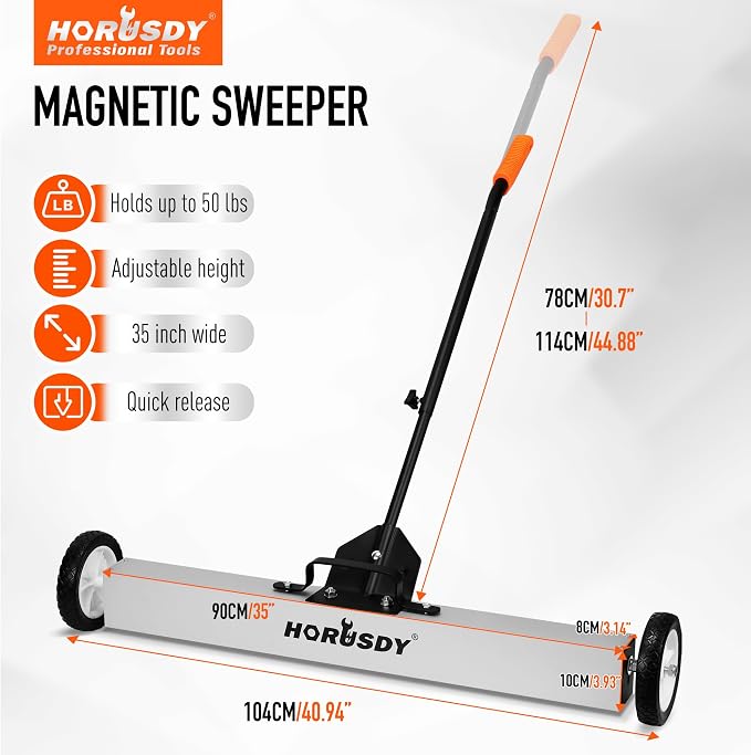 HORUSDY 36-Inch Rolling Magnetic Sweeper - Image 3