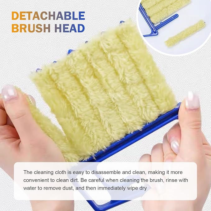 WZP 2PCS Blind Cleaner Duster Tool, Mini 7 Fingers Air Vent Cleaners, Handheld - Image 4