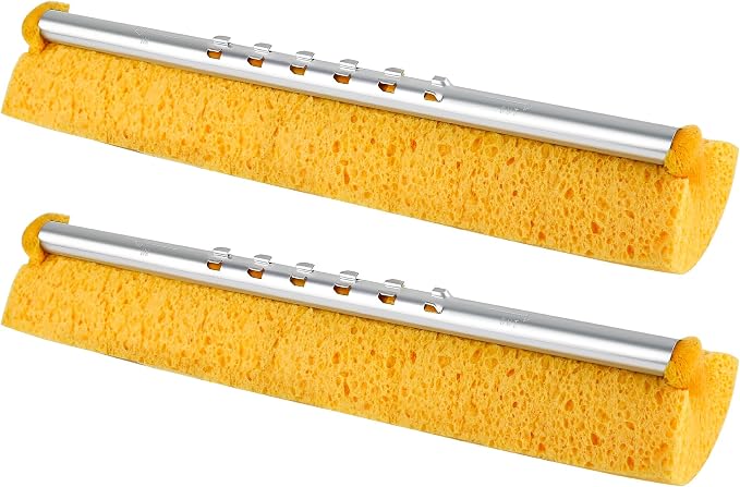 2 Pack of Replaceable Pop Up Cellulose Sponge Mop Heads, Size:12.8 Inch - Image 7