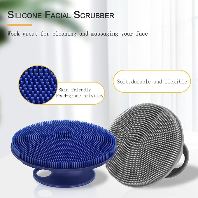INNERNEED Silicone Face Exfoliating Brush Manual Handheld Facial Cleansing - Image 6