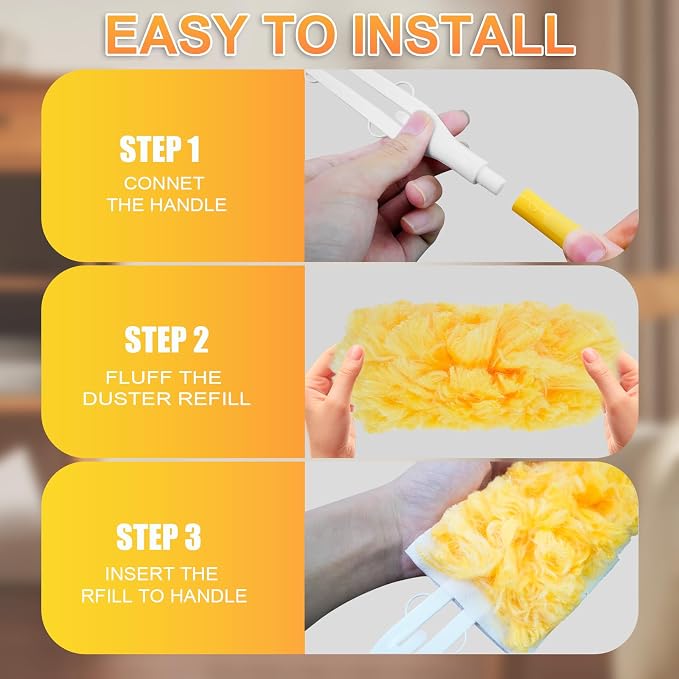 Duster Refill Compatible with Swiffer Duster, Heavy Duty Duster Refills Kit - Image 5