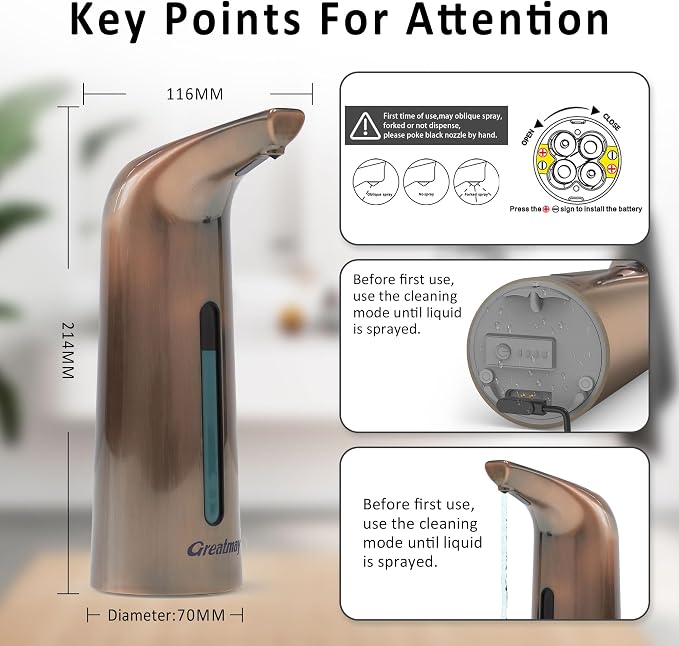 Convenient Automatic Soap Dispenser, 4 Adjustable Levels Touchless Hand - Image 3