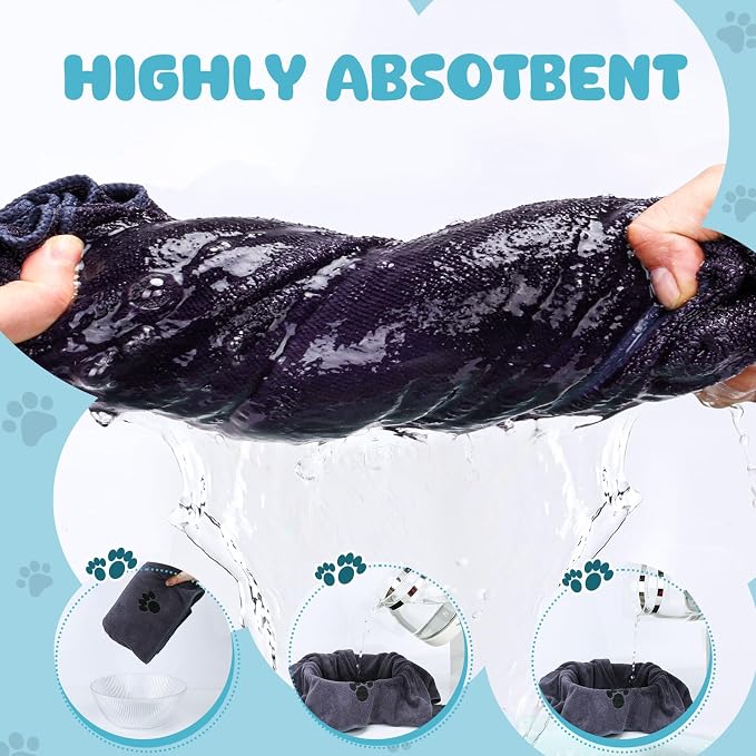 Microfiber Dog Towels for Drying Dogs, Super Absorbent and Soft Pet Grooming - Image 4