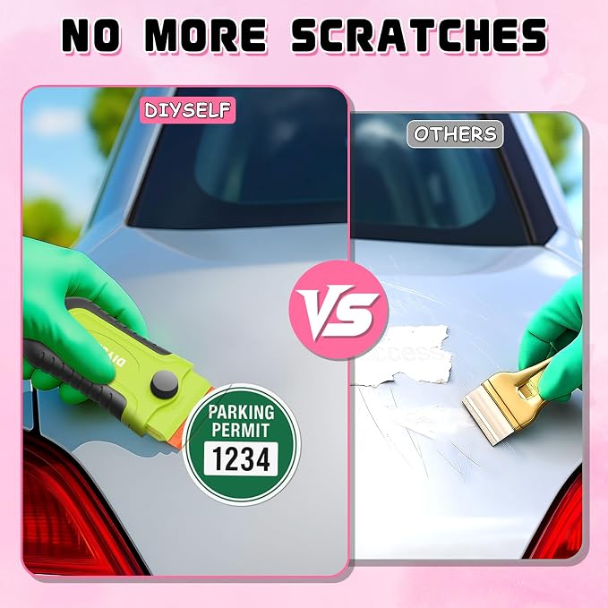 DIYSELF 2 Pcs Plastic Razor Blade Scraper - Image 3