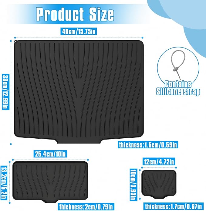 Silicone Dish Drying Mat for Kitchen Counter - Image 2