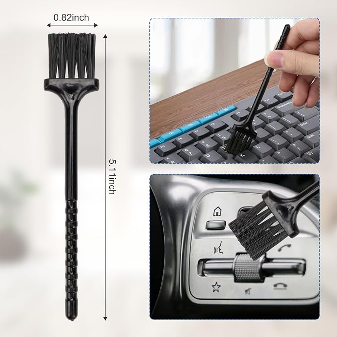 Auto Car Detailing Brush Set Car Interior Cleaning Kit Includes 3 Boar Hair - Image 8