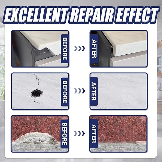 Tile and Granite/Marble Repair Kit, Porcelain Stone and Quartz Countertops - Image 4
