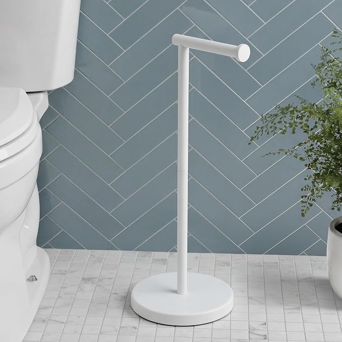 KES White Toilet Paper Holder Stand by KES