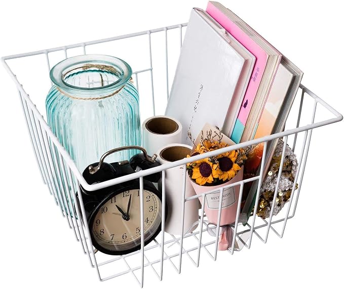 Freezer Baskets Storage Organizer, Refrigerator Metal Wire Basket bins - Image 6