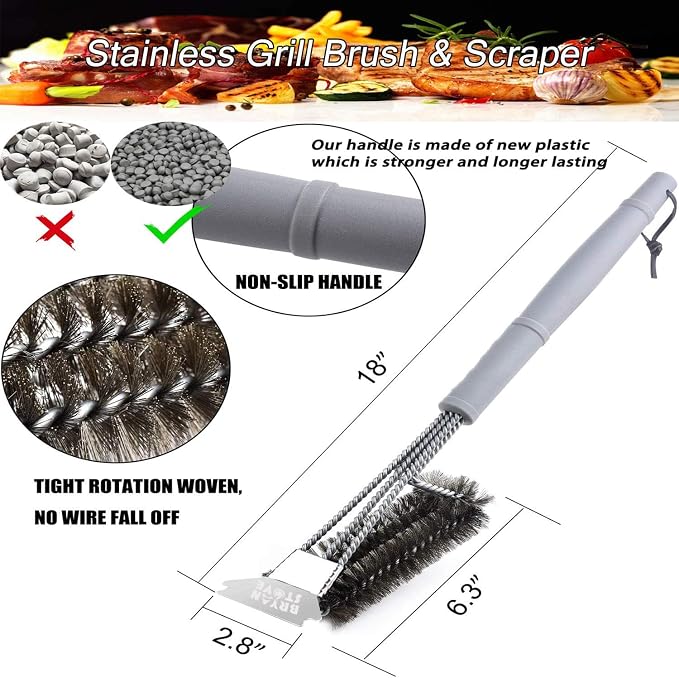 Grill Brush and Scraper-Best BBQ Brush - Image 3