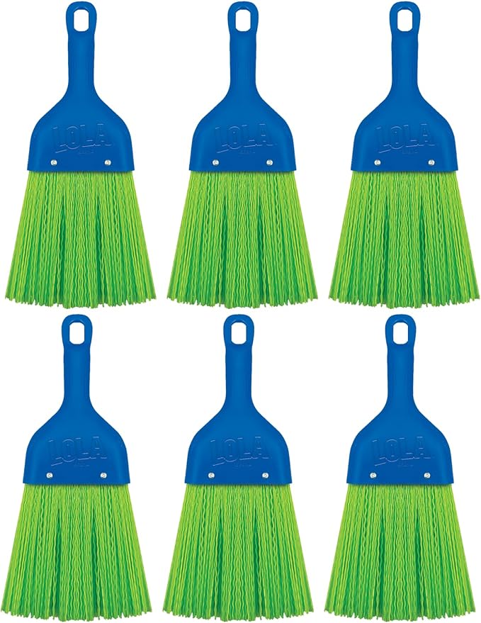 LOLA Whisk Broom, Hand Brush, 6 Pack Durable Bristles, Whisks Away Dirt & Debris by LolaProducts