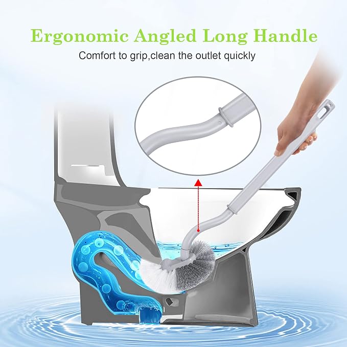 2Pcs Curved Toilet Bowl Brush Without Holder - Image 3
