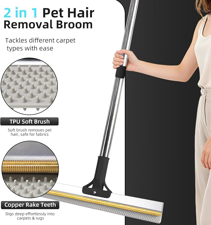 Carpet Rake for Pet Hair Removal - Image 3