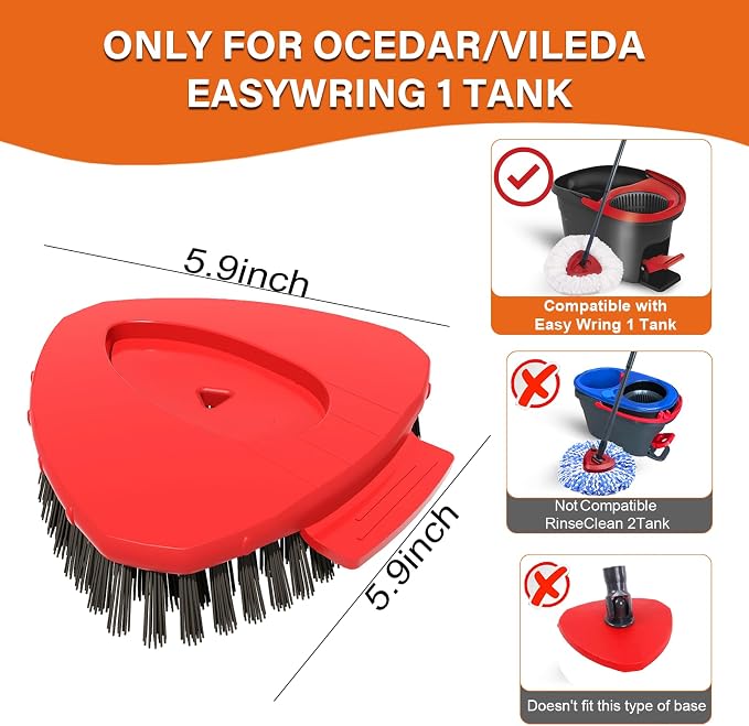 Scrub Brush Mop Head Replacement Compatible - Image 2