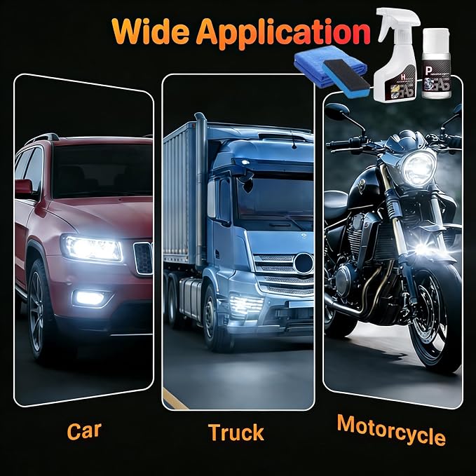Headlight Restoration Kit, Headlight Cleaner: Erase Yellowing & Oxidation - Image 7