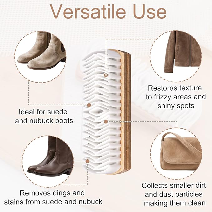 2pcs Suede Shoes Brush, Durable Suede Cleaning Cleaner Brush - Image 3