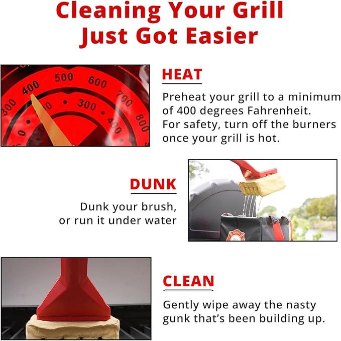 Grill Rescue BBQ Replaceable Scraper Cleaning Head, Bristle Free Grill Brush- - Image 4