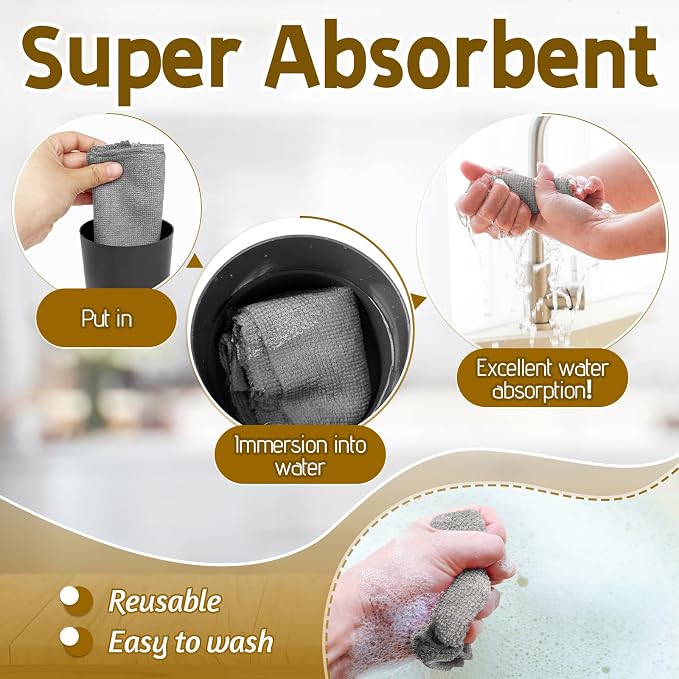 OJYUDD 75 Pack Microfiber Cleaning Cloth Roll, Reusable Tear Away Towels - Image 4