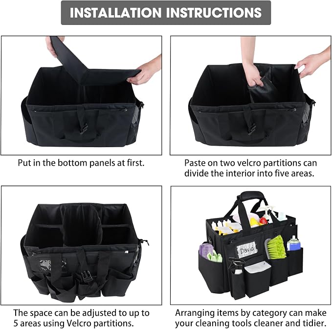 ZKOO Cleaning Bag Cleaning Caddy Organizer, Wearable Cleaning Caddy - Image 5