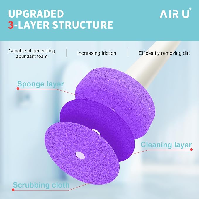 48 Count Disposable Toilet Brush Heads, Toilet Bowl Wand Refills - Image 4
