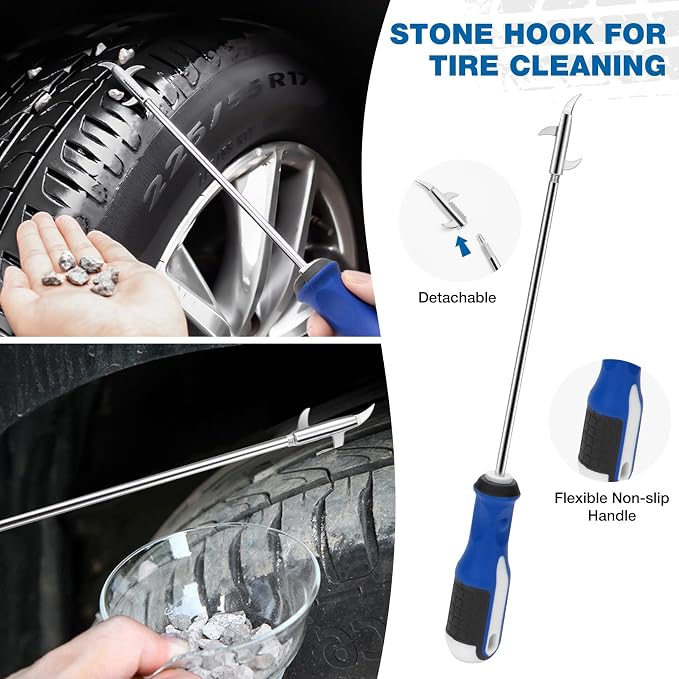 SHALL 8Pcs Wheel Brush Kit for Cleaning Wheel and Tire, Wheel and Rim Brush - Image 6