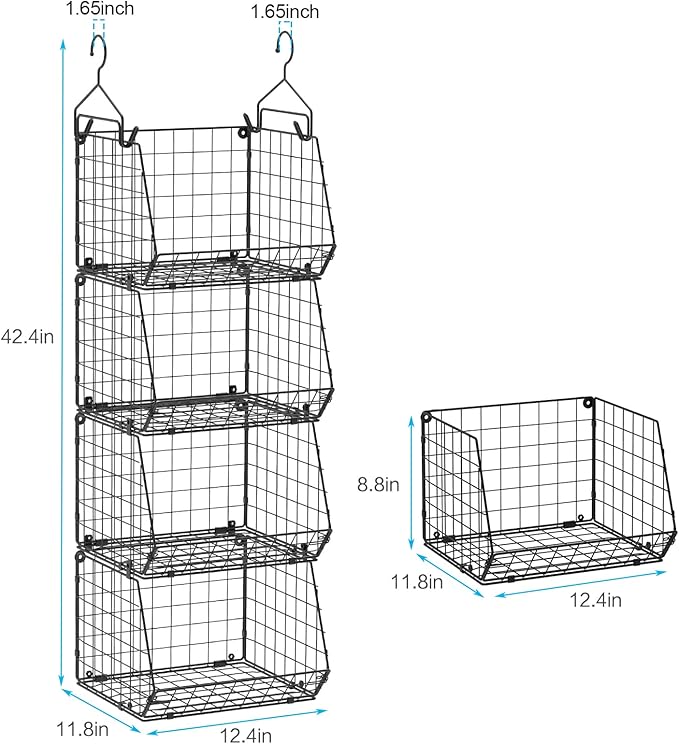 4 Tier Closet Hanging Organizer, Closet Organizers and Storage - Image 6