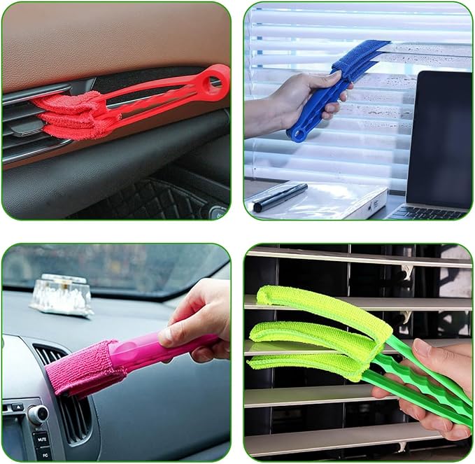 2 PCS Blind Cleaner Duster Tool, Window Venetian Hand-held 3 Arm Dusting - Image 6