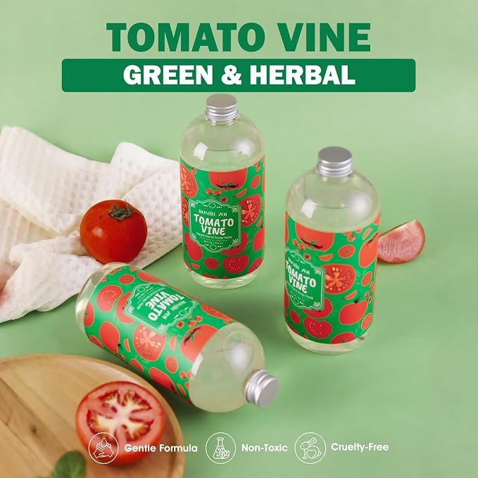 ROMIIE ZOI LIquid Hand Soap Refills Gift Set – Tomato Vine Scent – 3 x 26 Fl Oz - Image 4