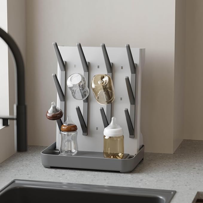 IEEK Baby Bottle Drying Rack, Large Vertical Drying Tower Bottle Rack Holder - Image 2