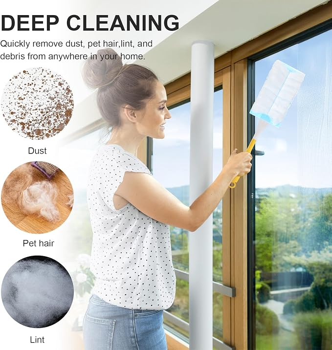 Duster Refills 60 Count Static Dust Removal Brush 180° Multi-Surface Bulk - Image 4