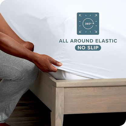 Bare Home 5-Pack Fitted Bottom Ultra-Soft Sheets King - Premium 1800 Ultra-Soft Wrinkle Resistant Microfiber - Deep Pocket (King, White)