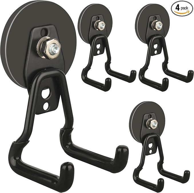 ULIBERMAGNET Upgraded Large Magnetic Hooks, Strong Heavy Duty Magnet Hooks by ULIBERMAGNET