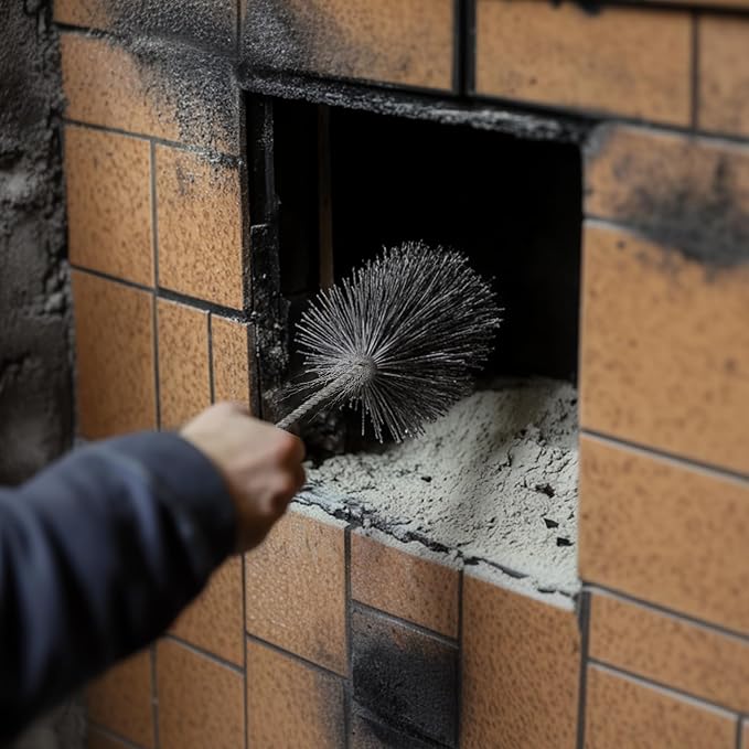 PATIKIL 10" Wire Chimney Cleaning Brush, Steel Round Chimney Sweep Brush - Image 5