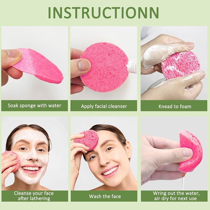 Beieverluck 300 Count Compressed Facial Sponges - Image 7