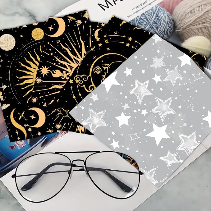CREATCABIN 6 Packs Thickened Glasses Cleaning Cloth Elegant Flower Design - Image 6