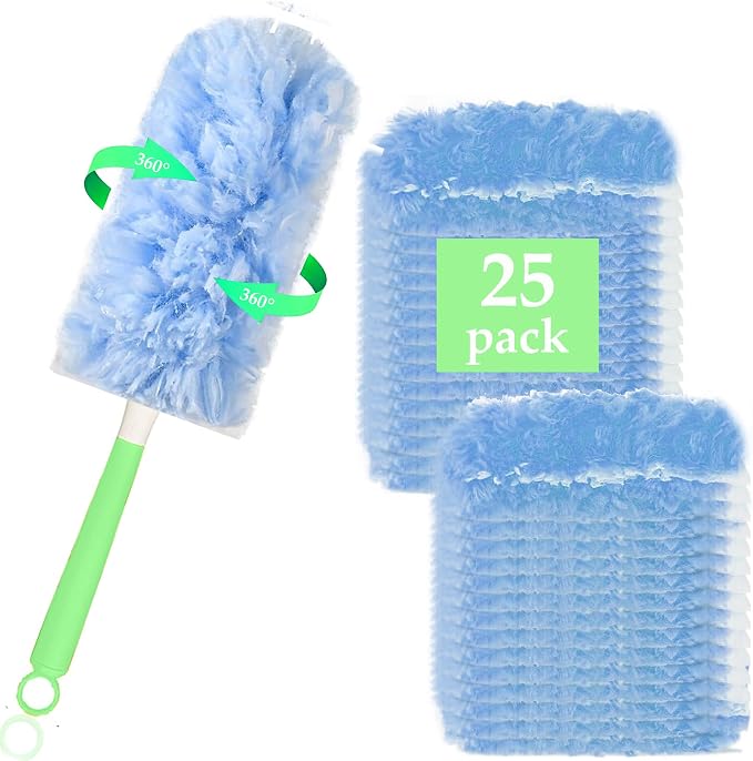 Heavy Duty Duster Refill for Swiffer Duster, Disposable Dusters Kit for by Lazzineer